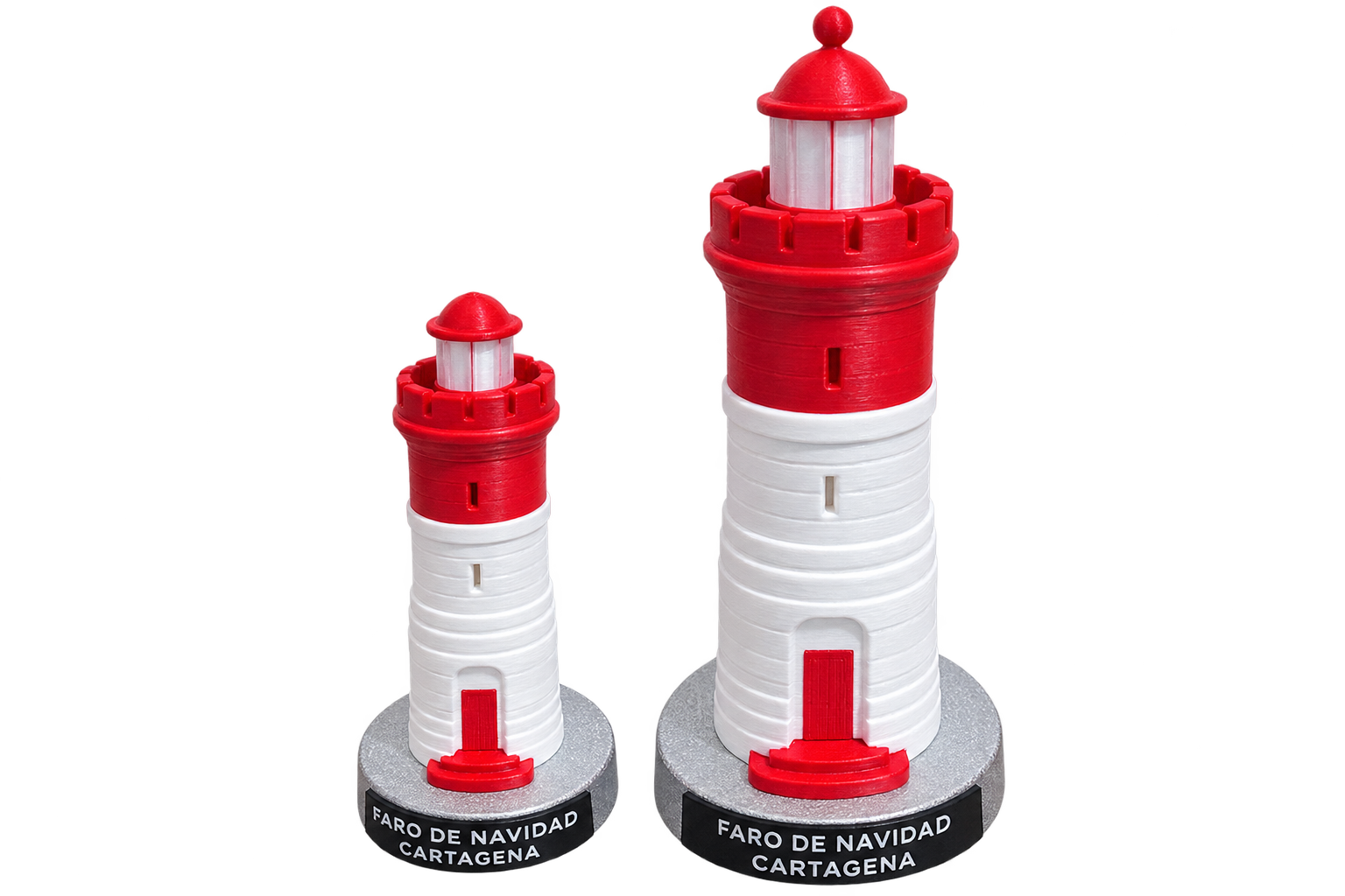 Miniatura del Faro de Navidad de Cartagena diseñada y fabricada por Penberic